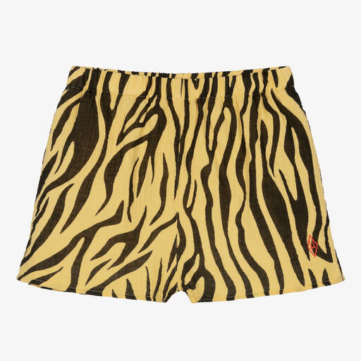 The Animals Observatory-Teen Girls Yellow & Black Zebra Shorts | Childrensalon Outlet