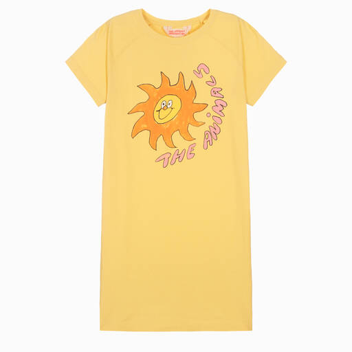 The Animals Observatory-Teen Girls Yellow Graphic Dress | Childrensalon Outlet