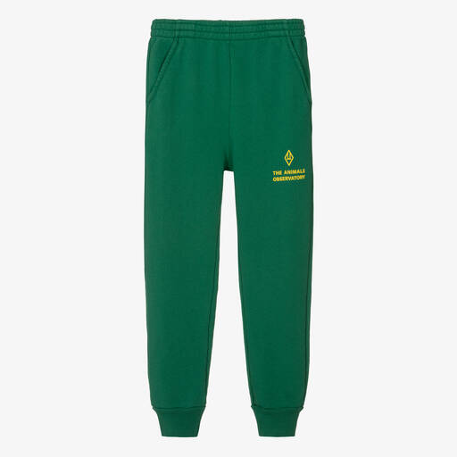 The Animals Observatory-Teen Green Cotton Joggers | Childrensalon Outlet