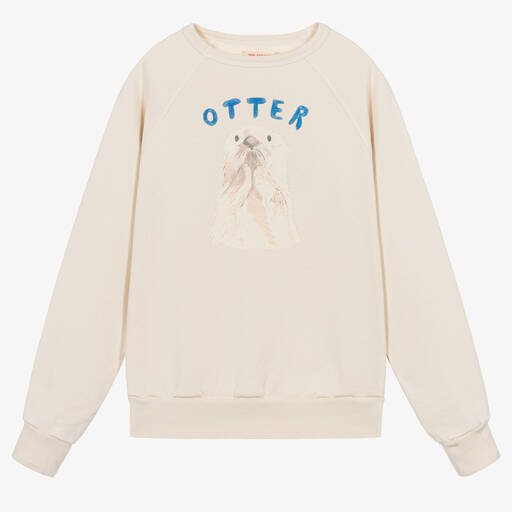 The Animals Observatory-Teen Ivory Cotton Otter Sweatshirt | Childrensalon Outlet