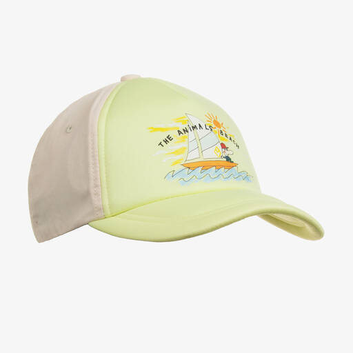 The Animals Observatory-Yellow & Beige Sailing Boat Cap | Childrensalon Outlet