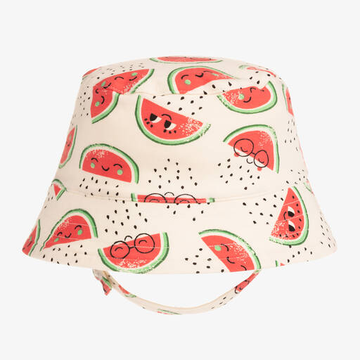 The Bonniemob-Baby Girls Cotton Watermelon Bucket Hat | Childrensalon Outlet