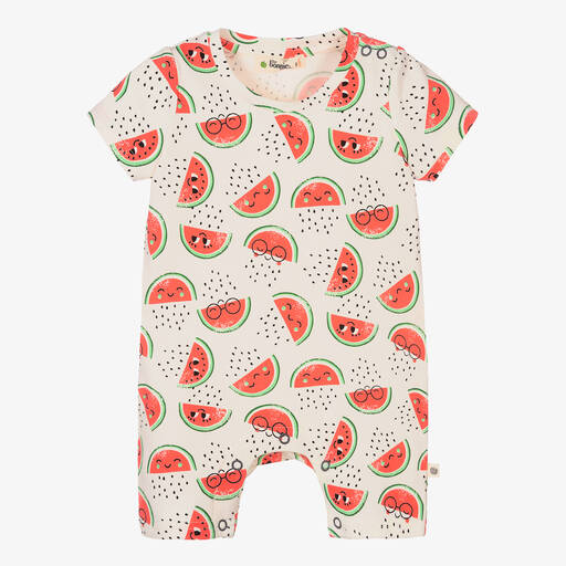 The Bonniemob-Baby Girls Cotton Watermelon Shortie | Childrensalon Outlet