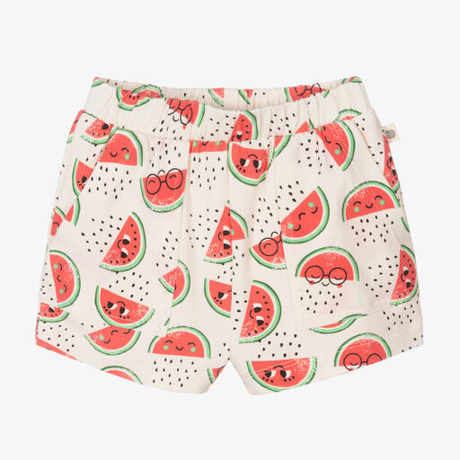 The Bonniemob-Baby Girls Cotton Watermelon Shorts | Childrensalon Outlet