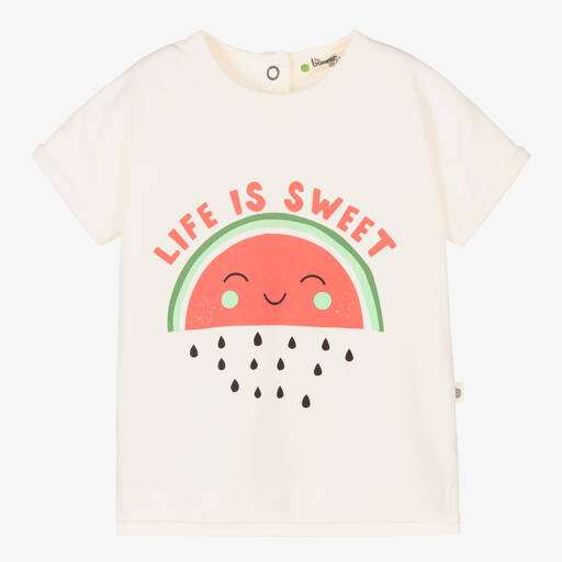 The Bonnie Mob-Baby Girls Cotton Watermelon T-Shirt | Childrensalon Outlet