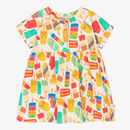 The Bonniemob-Baby Girls Ivory Cotton Lolly Dress | Childrensalon Outlet