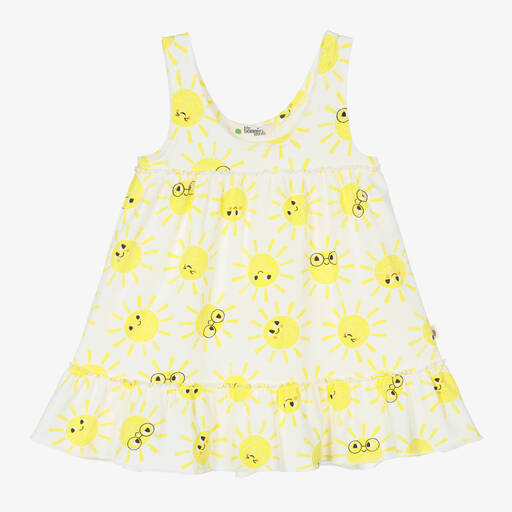 The Bonnie Mob-Baby Girls Ivory Cotton Sunshine Dress | Childrensalon Outlet