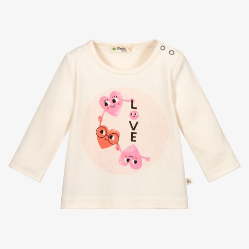 The Bonniemob-Baby Ivory Organic Cotton Top | Childrensalon Outlet