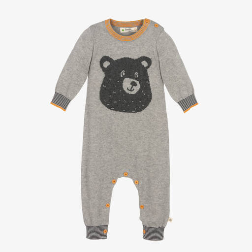 The Bonniemob-Pyjama gris en coton et cachemire | Childrensalon Outlet