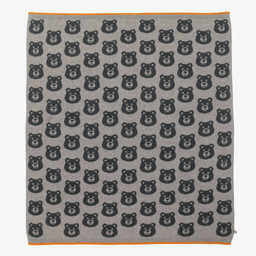 The Bonniemob-Grey Cotton & Cashmere Blanket (80cm) | Childrensalon Outlet