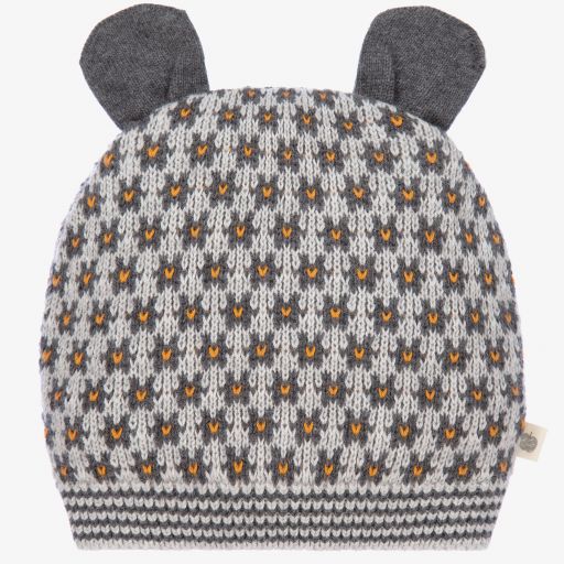 The Bonniemob-Bonnet gris en maille de coton | Childrensalon Outlet