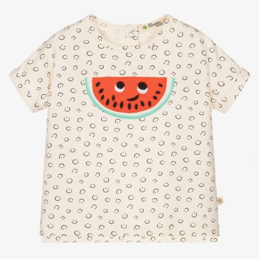 The Bonniemob-Кремовая футболка из органического хлопка | Childrensalon Outlet