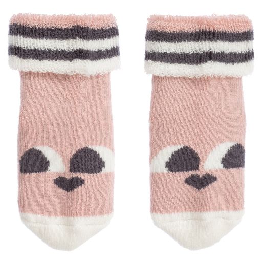 The Bonnie Mob-Pink Cotton Panda Socks | Childrensalon Outlet