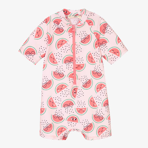 The Bonnie Mob-Pink Watermelon Sun Suit (UPF50+) | Childrensalon Outlet