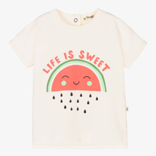 The Bonniemob-Baby Girls Cotton Watermelon T-Shirt | Childrensalon Outlet