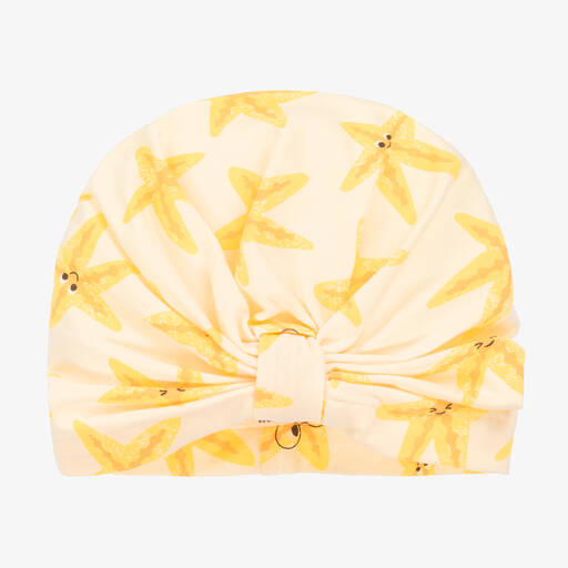The Bonniemob-Baby Girls Ivory Organic Cotton Turban | Childrensalon Outlet