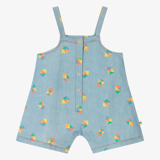 The Bonniemob-Blue Rainbow Cotton Baby Shortie | Childrensalon Outlet