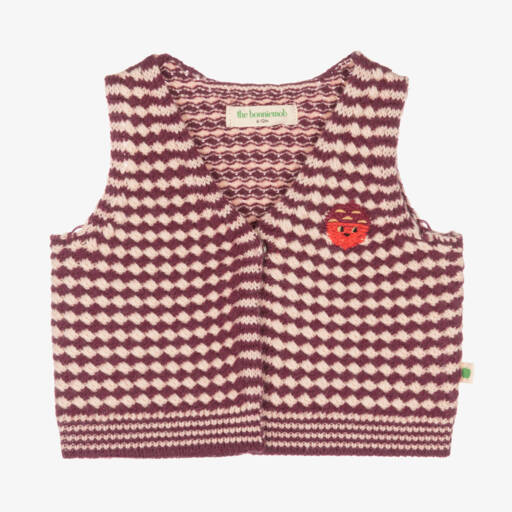 The Bonniemob-Boys Burgundy Knit Waistcoat | Childrensalon Outlet