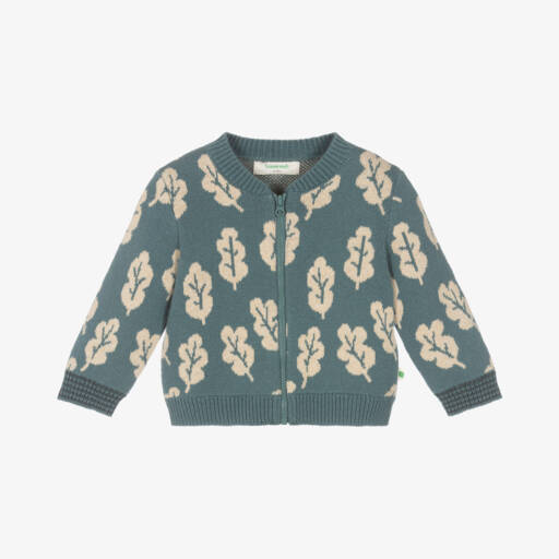 The Bonniemob-Boys Dark Green Leaf Cardigan | Childrensalon Outlet