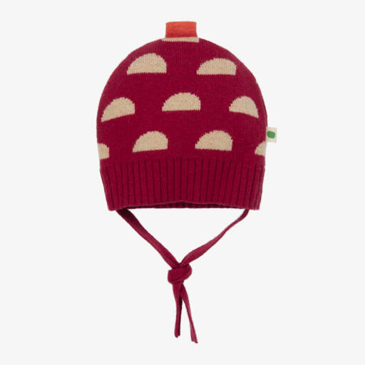 The Bonniemob-Boys Red Knit Acorn Hat | Childrensalon Outlet