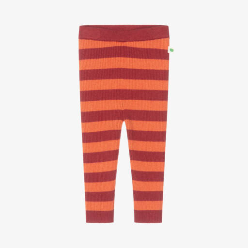 The Bonniemob-Boys Red Striped Knit Leggings | Childrensalon Outlet