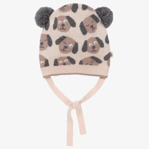 The Bonniemob-Girls Pink Knitted Hat | Childrensalon Outlet