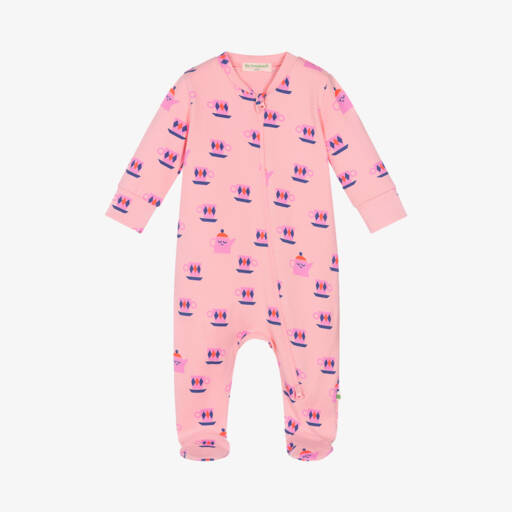 The Bonniemob-Girls Pink Teatime Babysuit | Childrensalon Outlet