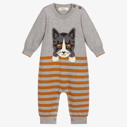 The Bonniemob-Серый трикотажный комбинезон | Childrensalon Outlet
