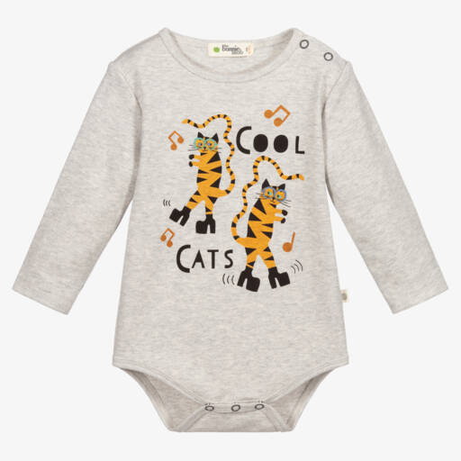 The Bonniemob-Grey Organic Cotton Bodyvest | Childrensalon Outlet