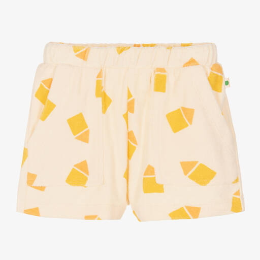 The Bonniemob-Ivory Beach Hut Towelling Shorts | Childrensalon Outlet