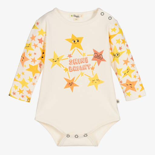 The Bonniemob-Ivory Cotton Baby Bodyvest | Childrensalon Outlet