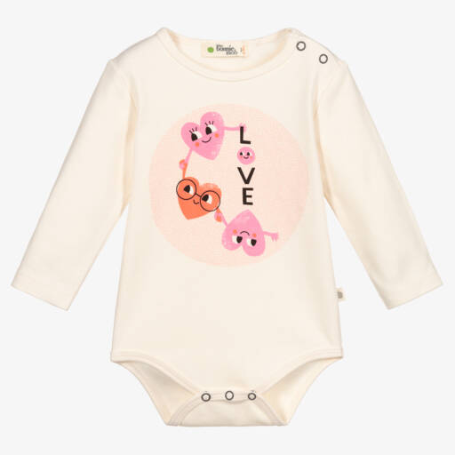 The Bonniemob-Кремовое боди из органического хлопка для малышей | Childrensalon Outlet