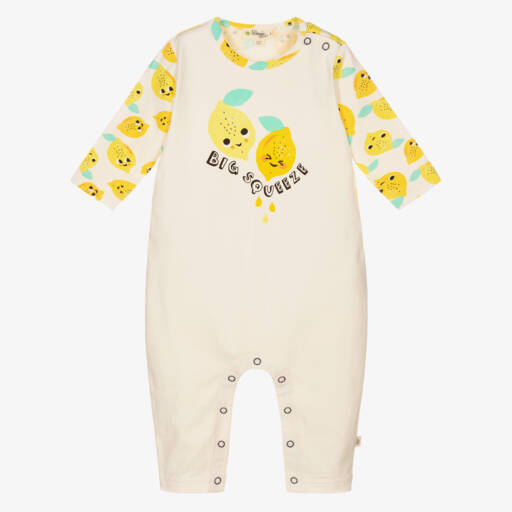 The Bonniemob-Ivory Organic Cotton Romper | Childrensalon Outlet