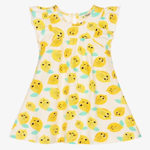 The Bonniemob-Organic Cotton Lemon Dress | Childrensalon Outlet