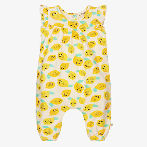 The Bonniemob-Organic Cotton Lemons Jumpsuit | Childrensalon Outlet