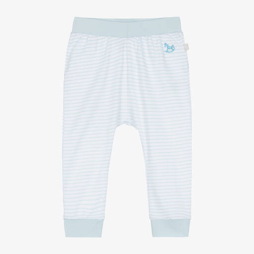 The Little Tailor-Baby Blue & White Stripe Cotton Trousers | Childrensalon Outlet