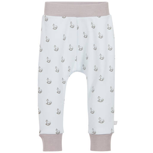 The Little Tailor-Baby Boys Blue Jersey Rocking Horse Trousers | Childrensalon Outlet