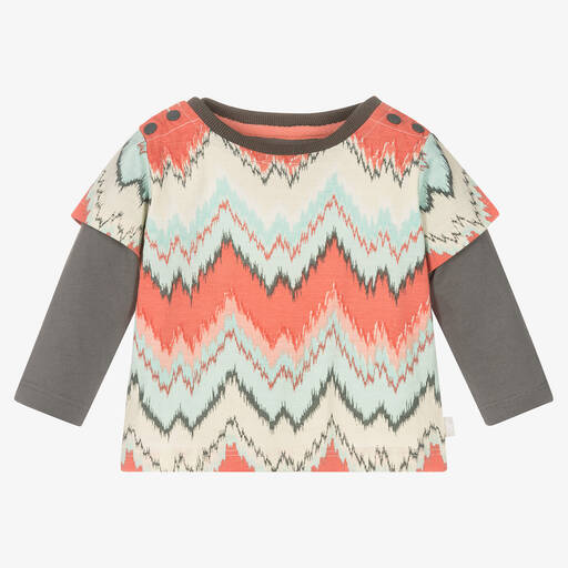 The Little Tailor-Baby Boys Red & Grey Top | Childrensalon Outlet