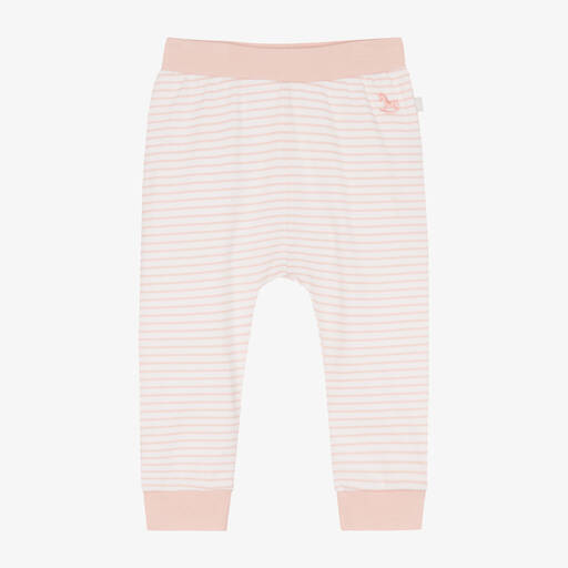 The Little Tailor-Baby Girls Pink & White Stripe Cotton Trousers | Childrensalon Outlet