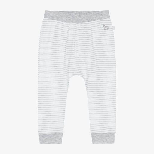 The Little Tailor-Baby Grey & White Stripe Cotton Trousers | Childrensalon Outlet