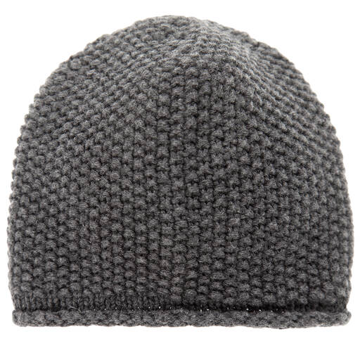The Little Tailor-Grey Cotton Knit Baby Hat | Childrensalon Outlet