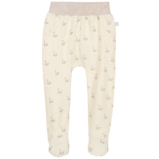 The Little Tailor-Ivory Cotton Baby Leggings | Childrensalon Outlet