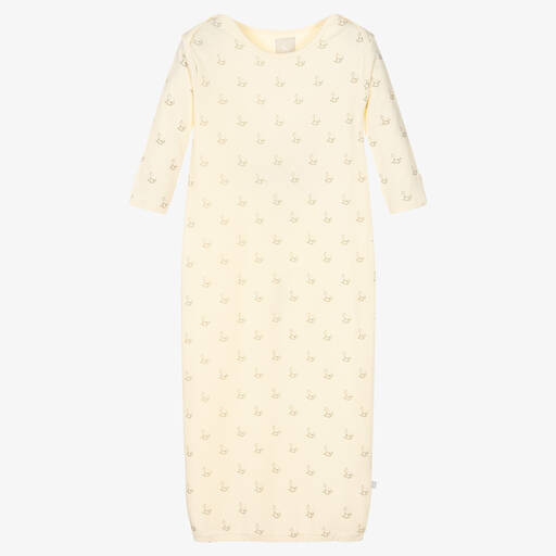 The Little Tailor-Ivory Cotton Baby Night Gown | Childrensalon Outlet