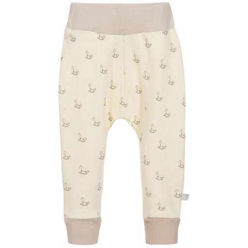 The Little Tailor-Ivory Jersey Rocking Horse Baby Trousers | Childrensalon Outlet