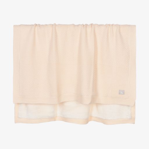 The Little Tailor-Pink Knitted Blanket (80cm) | Childrensalon Outlet