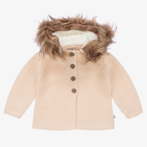 The Little Tailor-Manteau rose en maille bébé | Childrensalon Outlet