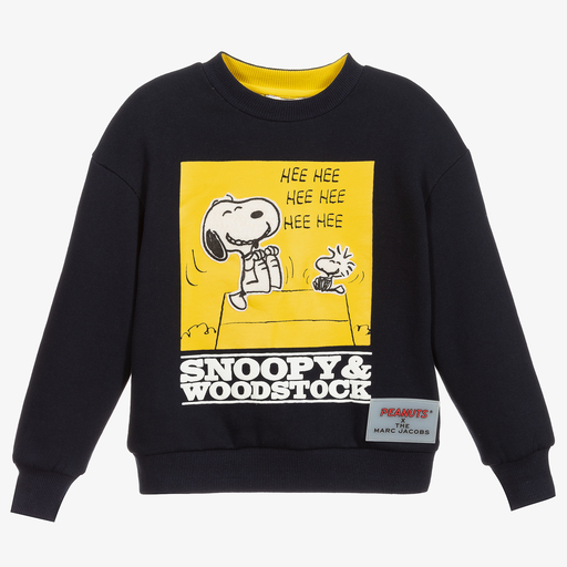 MARC JACOBS-Navyblaues Sweatshirt mit Peanuts-Print | Childrensalon Outlet