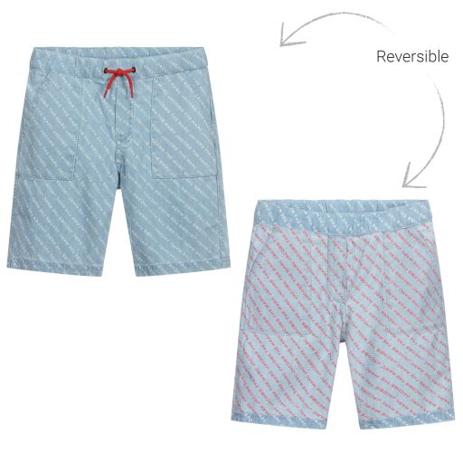 MARC JACOBS-Teen Denim Reversible Shorts | Childrensalon Outlet
