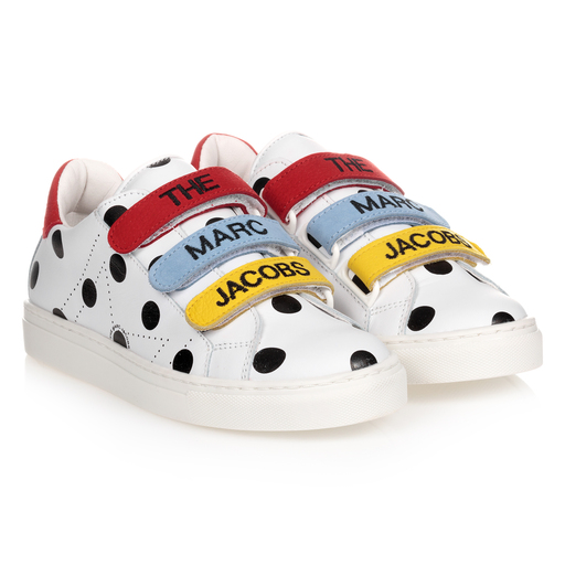 MARC JACOBS-Teen Girls White Logo Trainers | Childrensalon Outlet