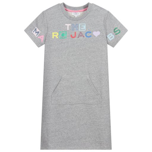 MARC JACOBS-Teen Grey Logo Jersey Dress | Childrensalon Outlet
